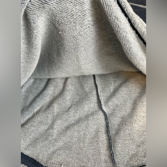 Natural Life Knit Trim Blue Sweatshirt with Patterned Sleeves small medium - Picture 4 of 15